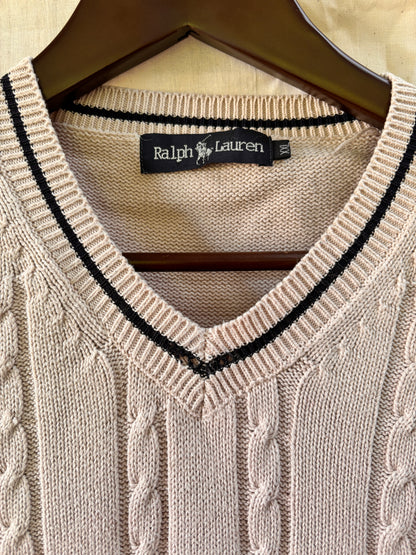 Ralph Lauren Cable Knit Cotton Sweater Vest