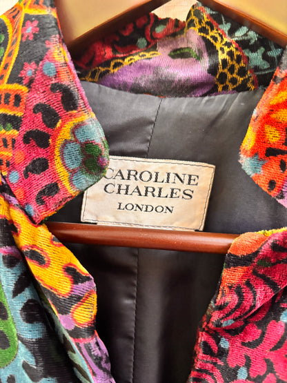 Caroline Charles Patchwork Velvet Swing Jacket