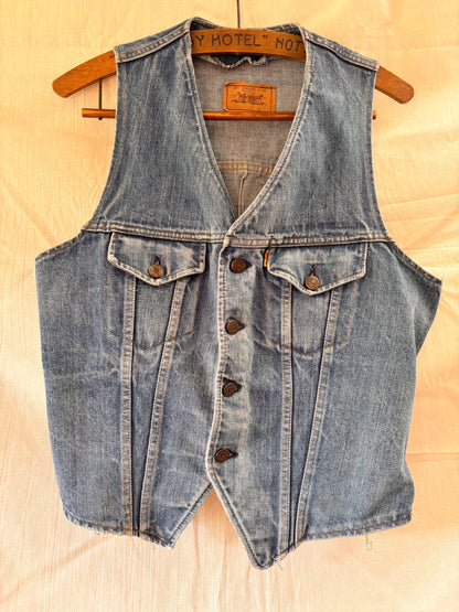Vintage Levi’s Orange Tab Denim Waistcoat Vest – 70s/80s Light Wash