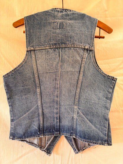 Vintage Levi’s Orange Tab Denim Waistcoat Vest – 70s/80s Light Wash