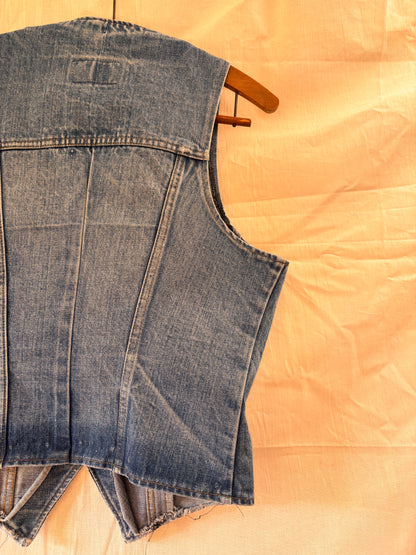 Vintage Levi’s Orange Tab Denim Waistcoat Vest – 70s/80s Light Wash