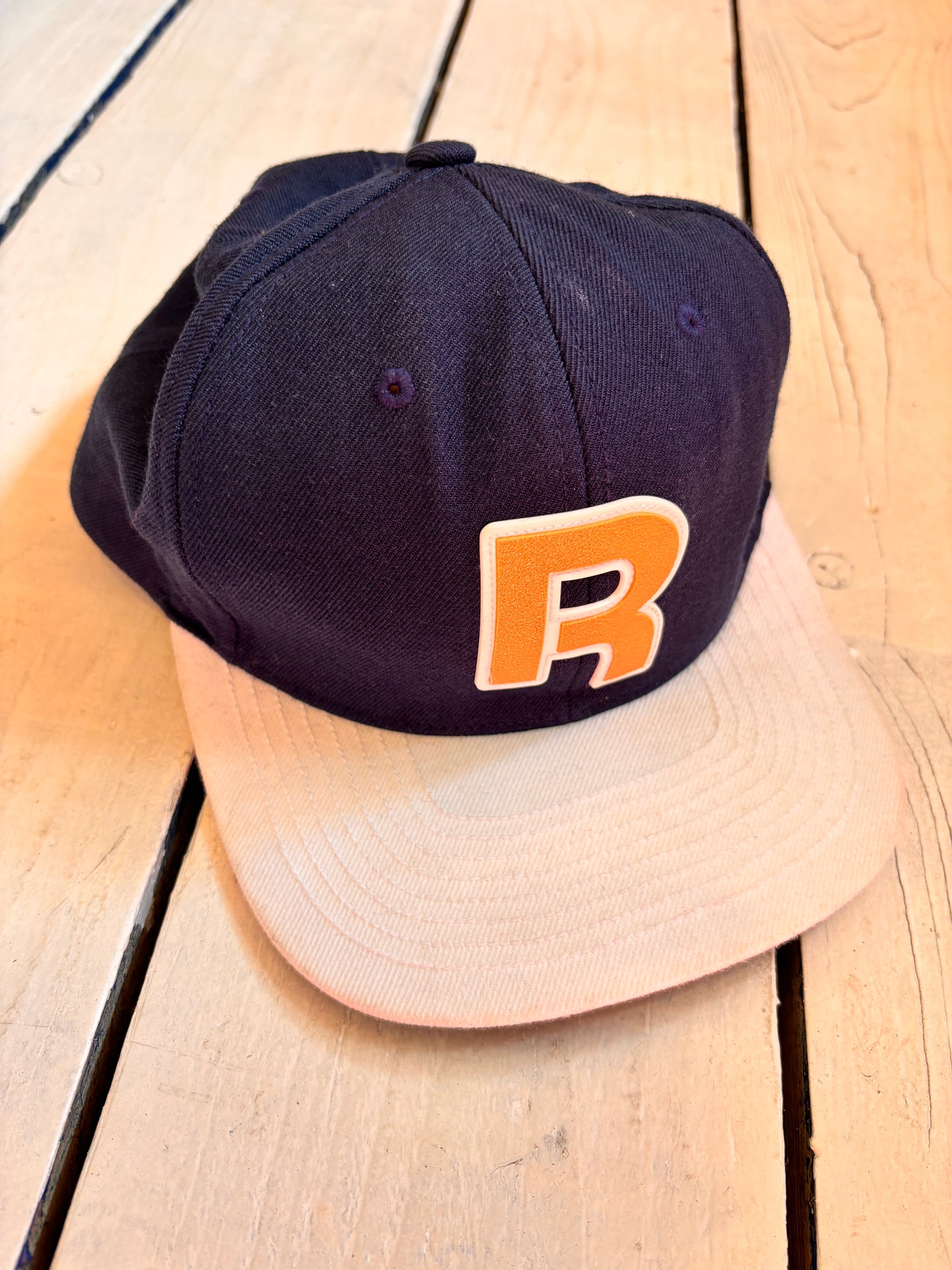 Vintage Reebok Classic Wool Baseball Cap | Navy & Cream Snapback | Y2K Streetwear