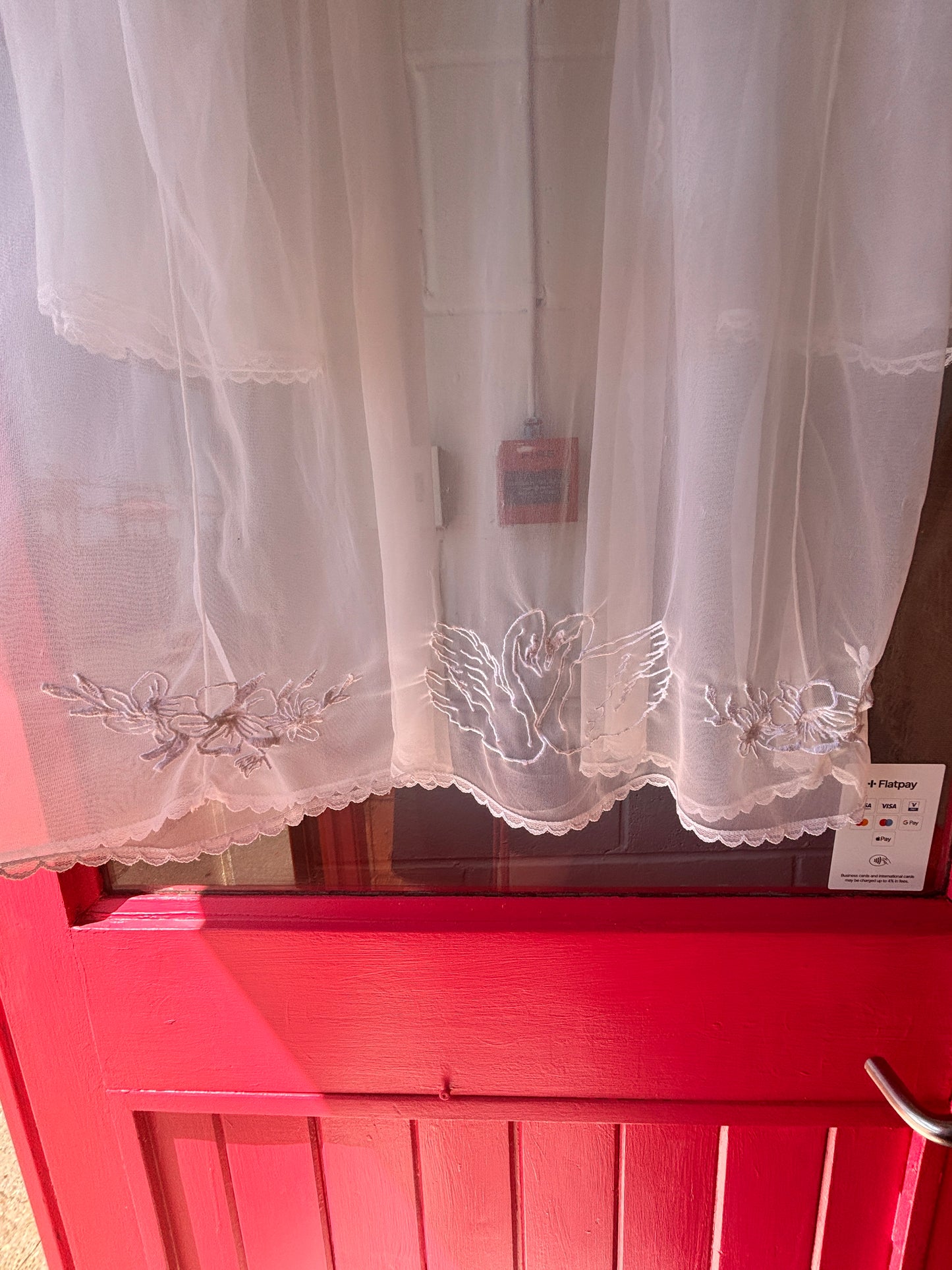 One-of-a-kind Vintage Sheer Bed Jacket with Embroidered Swans
