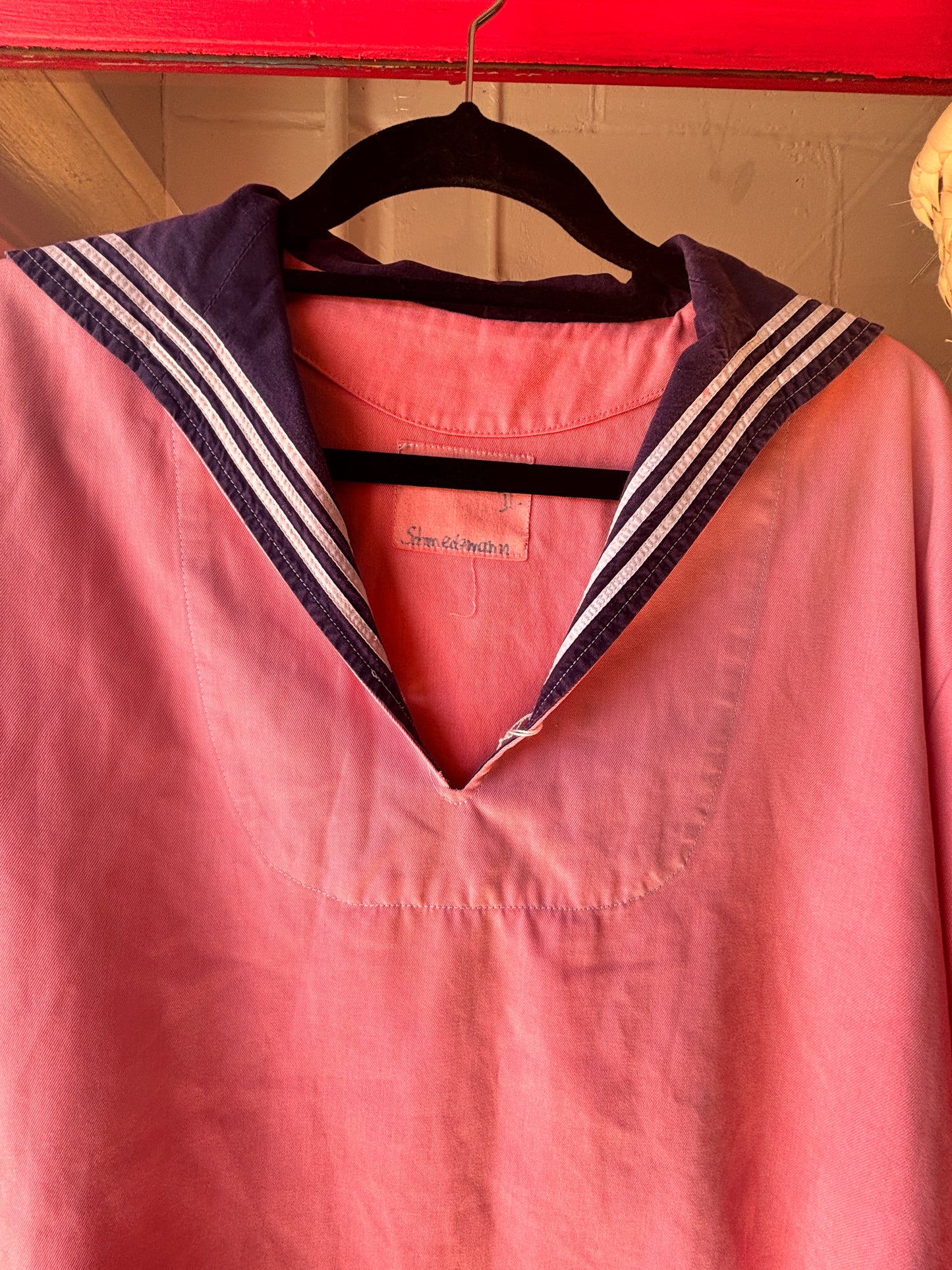 Vintage Pink Sailor Middy Blouse