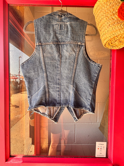 Vintage Levi’s Orange Tab Denim Waistcoat Vest – 70s/80s Light Wash