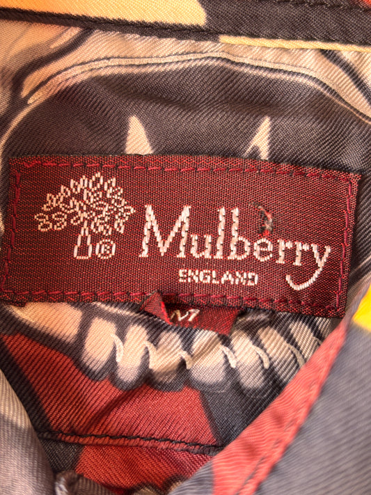 Vintage Mulberry Silk Motorsport Print Shirt