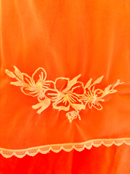 One-of-a-kind Vintage Sheer Bed Jacket with Embroidered Swans