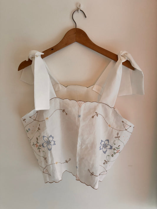 I'd [re]Wear That - Upcycled Meadow Bloom Tie-Top