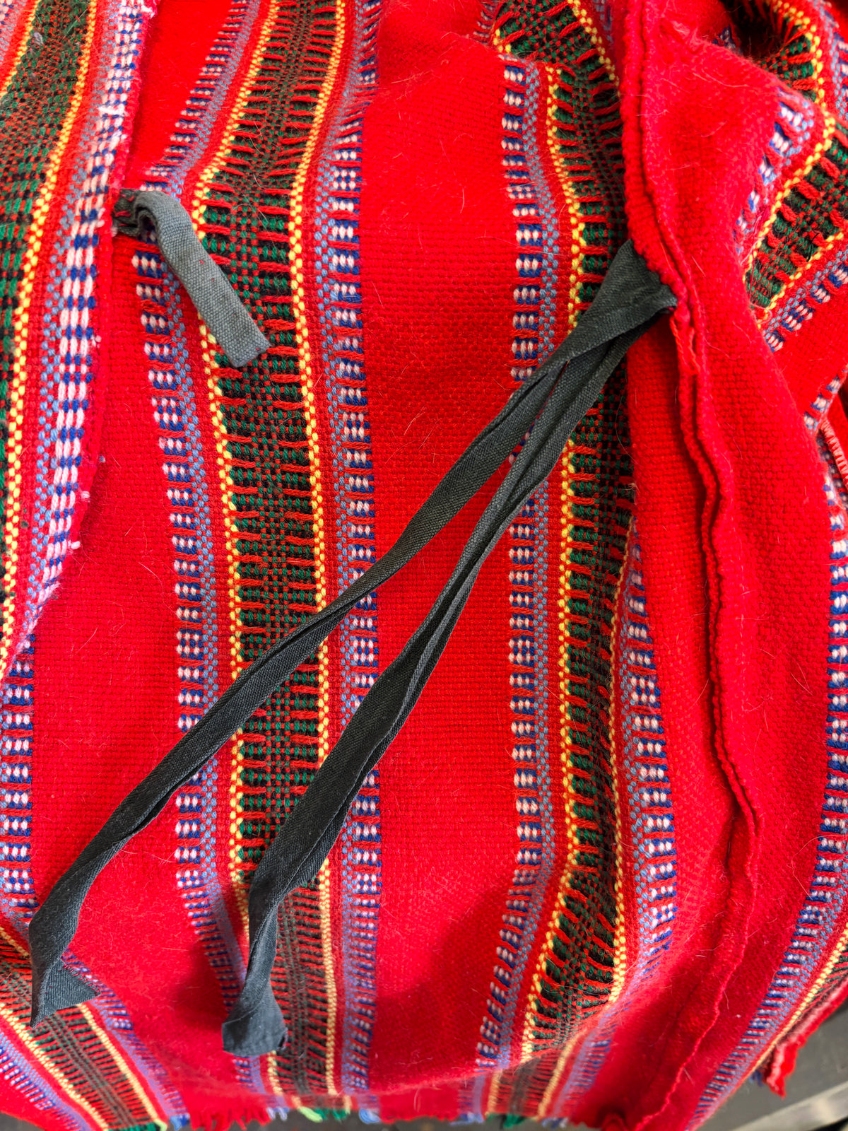 Handwoven Wool Longline Vest | Folk Textile Gilet