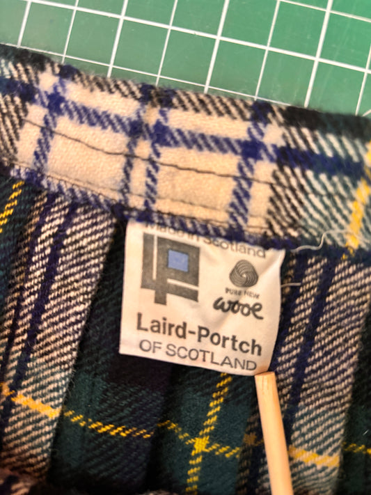 Vintage 1980s Laird-Portch of Scotland Wool Tartan Kilt