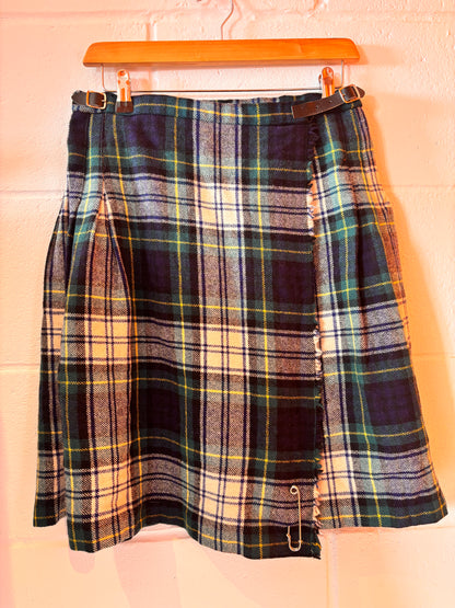 Vintage 1980s Laird-Portch of Scotland Wool Tartan Kilt