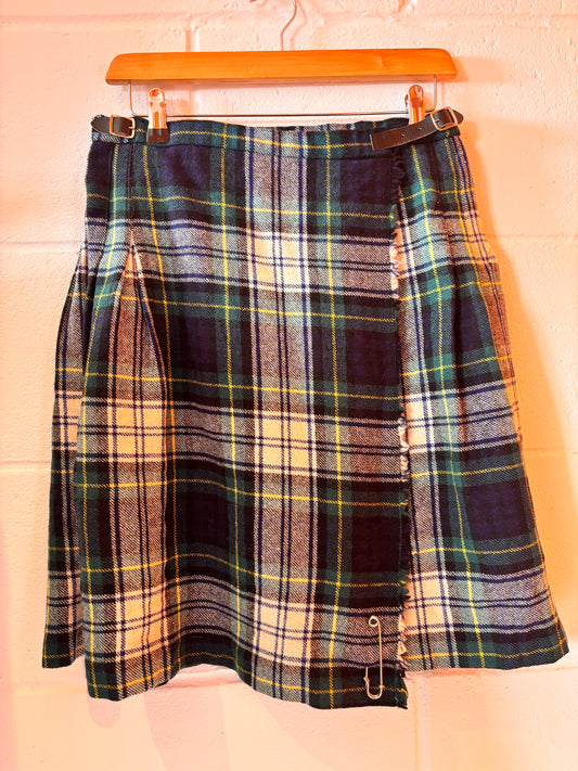 Vintage 1980s Laird-Portch of Scotland Wool Tartan Kilt