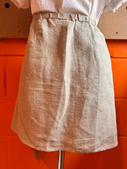 Vintage DKNY Burlap Asymmetric Wrap Skirt