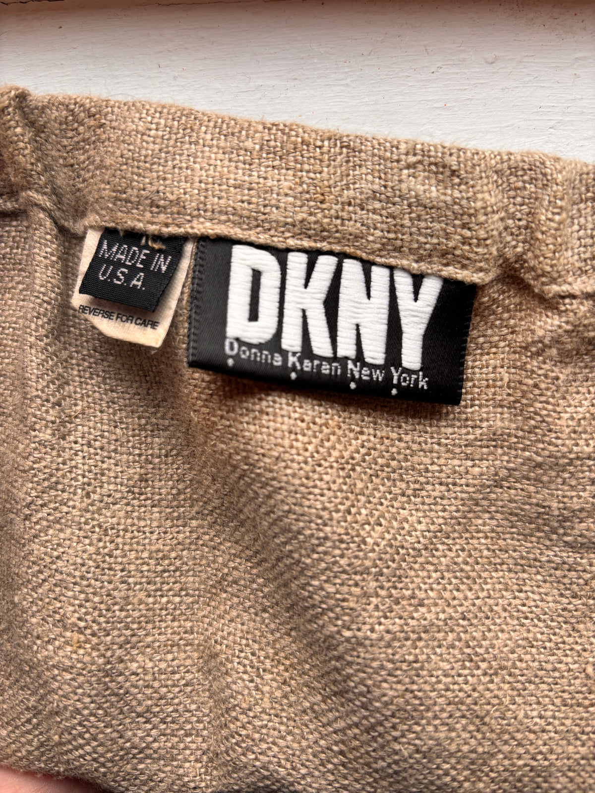 Vintage DKNY Burlap Asymmetric Wrap Skirt