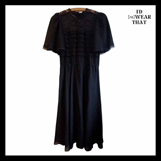 Vintage Black Lace Gothic Dress