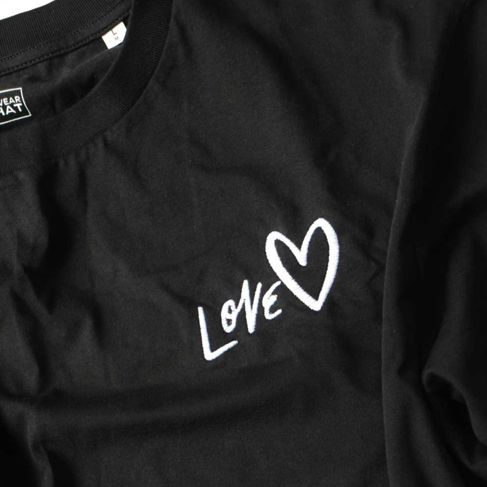 Black Unisex T-shirt | Embroidered Love Collection - I'd Wear That