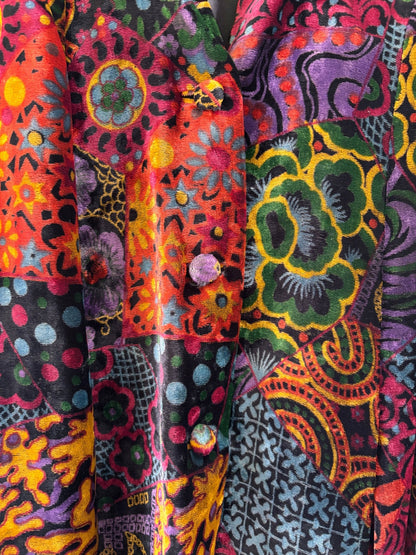 Caroline Charles Patchwork Velvet Swing Jacket - I'd Wear That