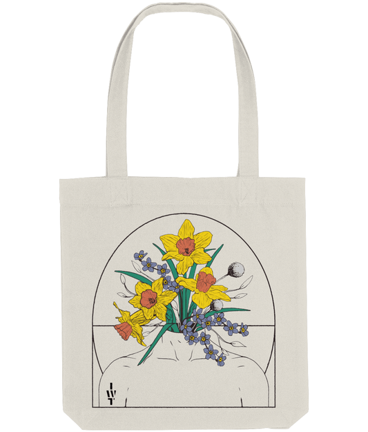 Head Full of Daffodils Charity Tote Bag - I'd Wear That