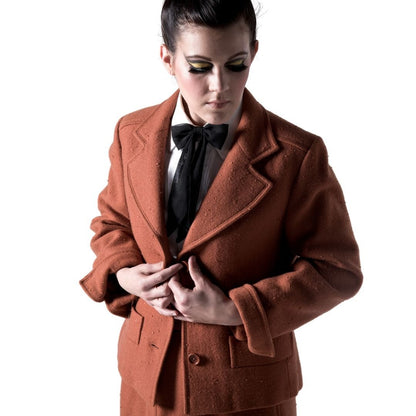 Jaegar 1960s Burnt Orange Wool Skirt and Jacket - UK 8 - 10 - I'd Wear That