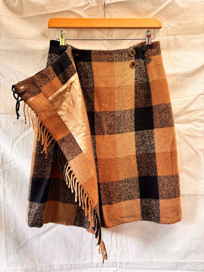 Mulberry England Heritage Wool Check Wrap Skirt - I'd Wear That