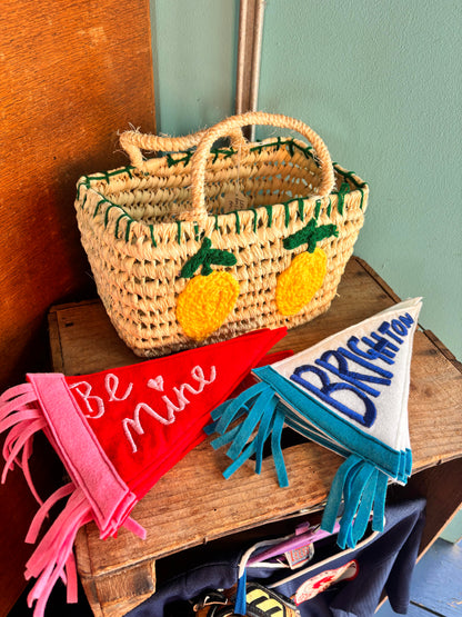 Brighton Embroidered Pennant Flag – Handmade Felt Banner