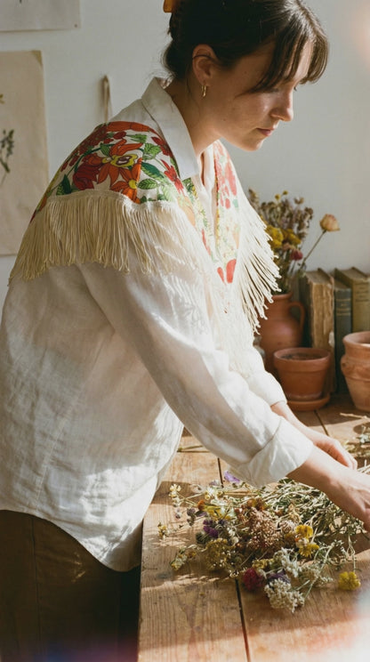 I'd [re]Wear That - Vintage Liberty Print Fringe Collar