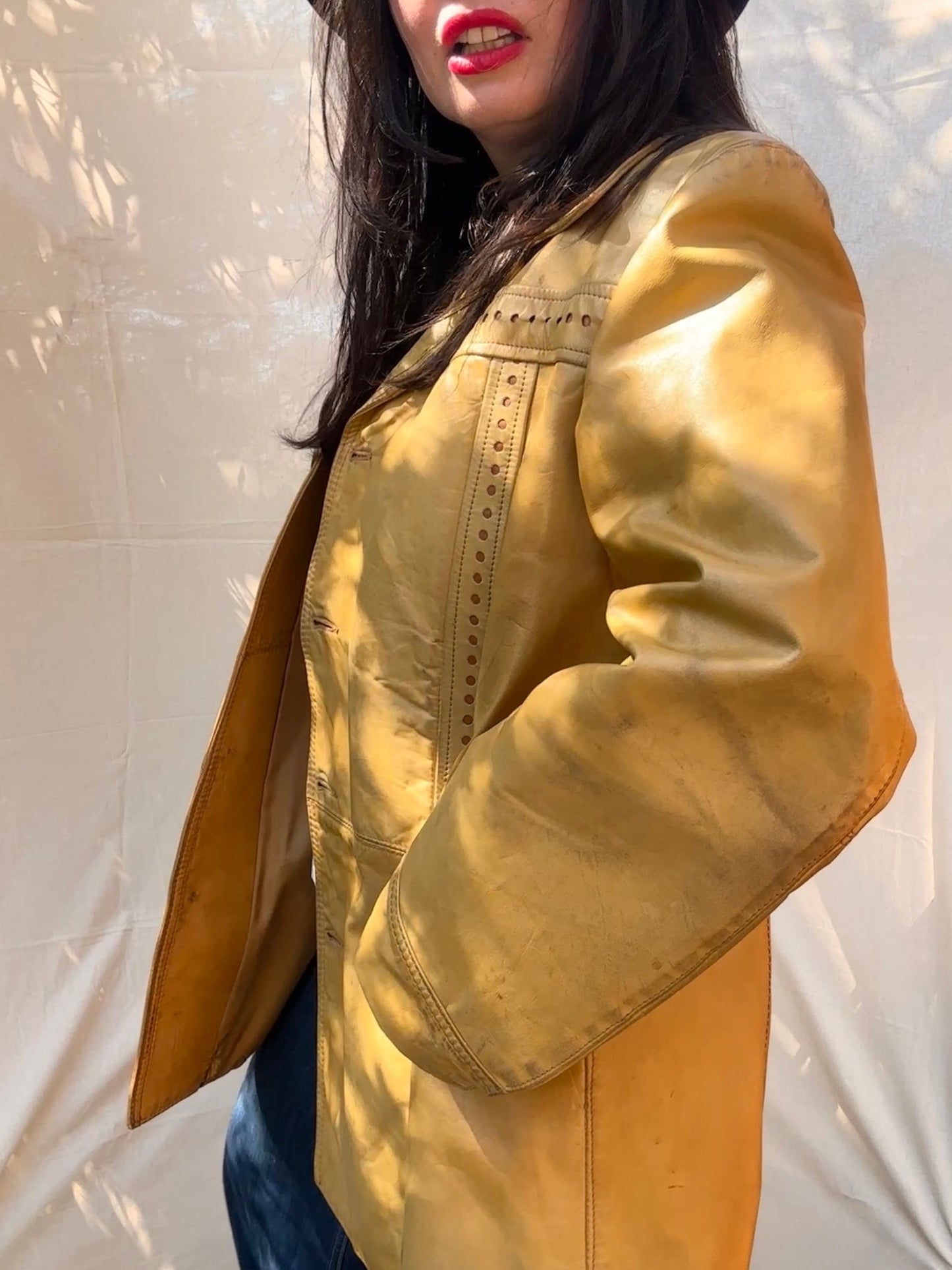 Vintage 1970s Pioneer Wear Tan Leather Jacket - I'd Wear That