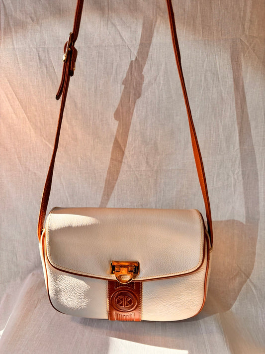 Bolsos Domingo Cream & Tan Vintage Spanish Leather Crossbody Bag - I'd Wear That