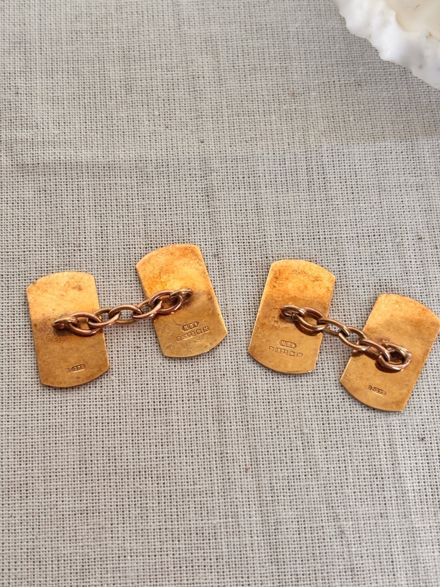 Vintage 9ct Gold Chain Cufflinks – Hallmarked - I'd Wear That