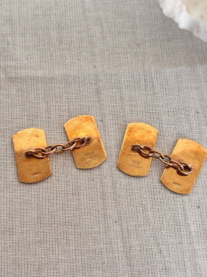 Vintage 9ct Gold Chain Cufflinks – Hallmarked - I'd Wear That