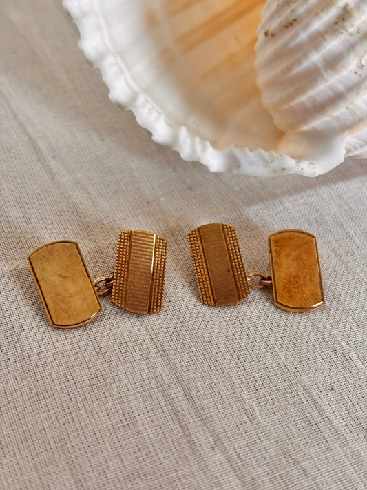Vintage 9ct Gold Chain Cufflinks – Hallmarked - I'd Wear That