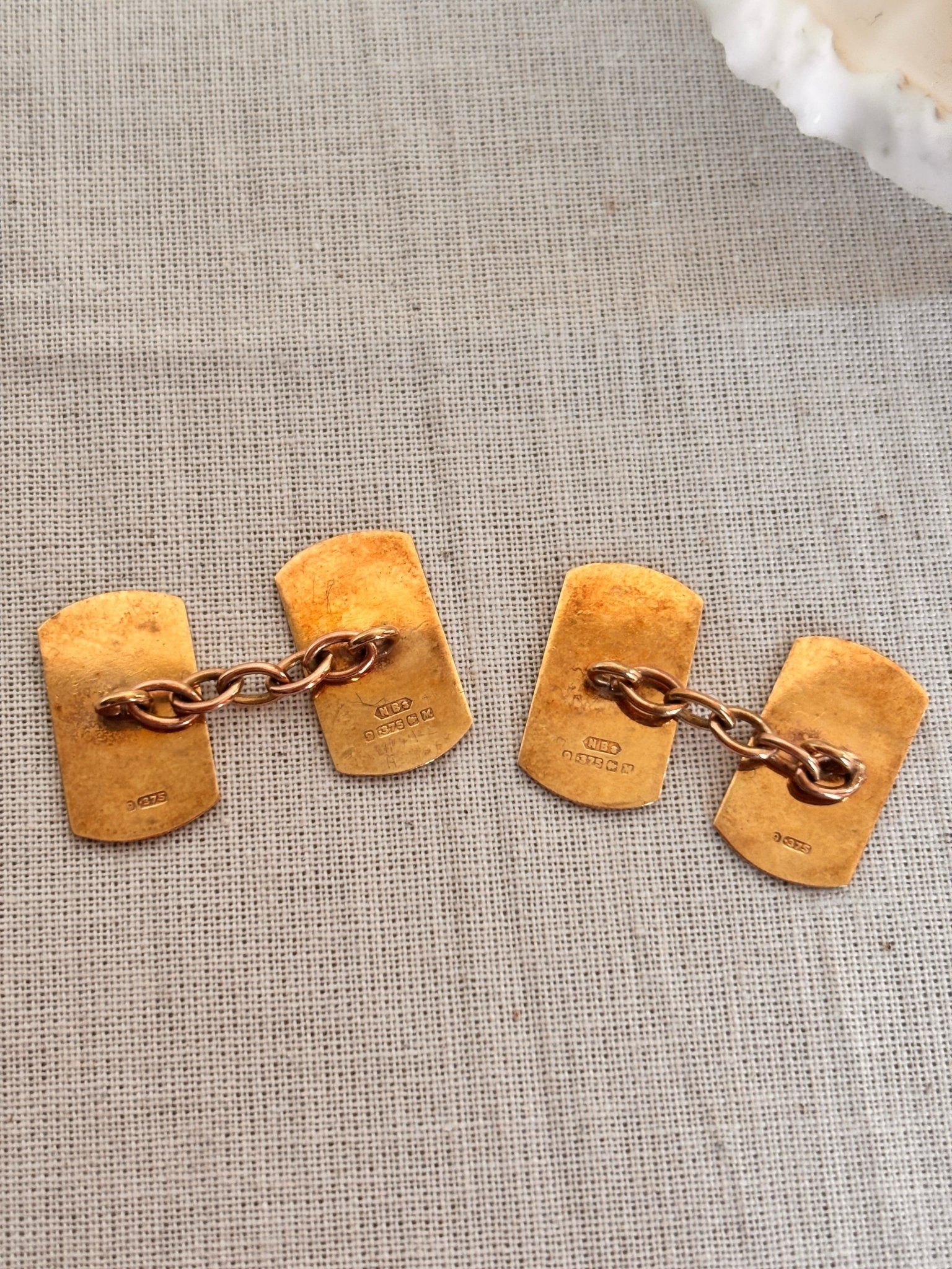 Vintage 9ct Gold Chain Cufflinks – Hallmarked - I'd Wear That