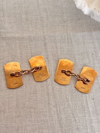 Vintage 9ct Gold Chain Cufflinks – Hallmarked - I'd Wear That