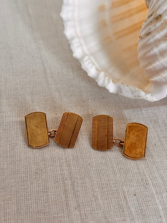 Vintage 9ct Gold Chain Cufflinks – Hallmarked - I'd Wear That