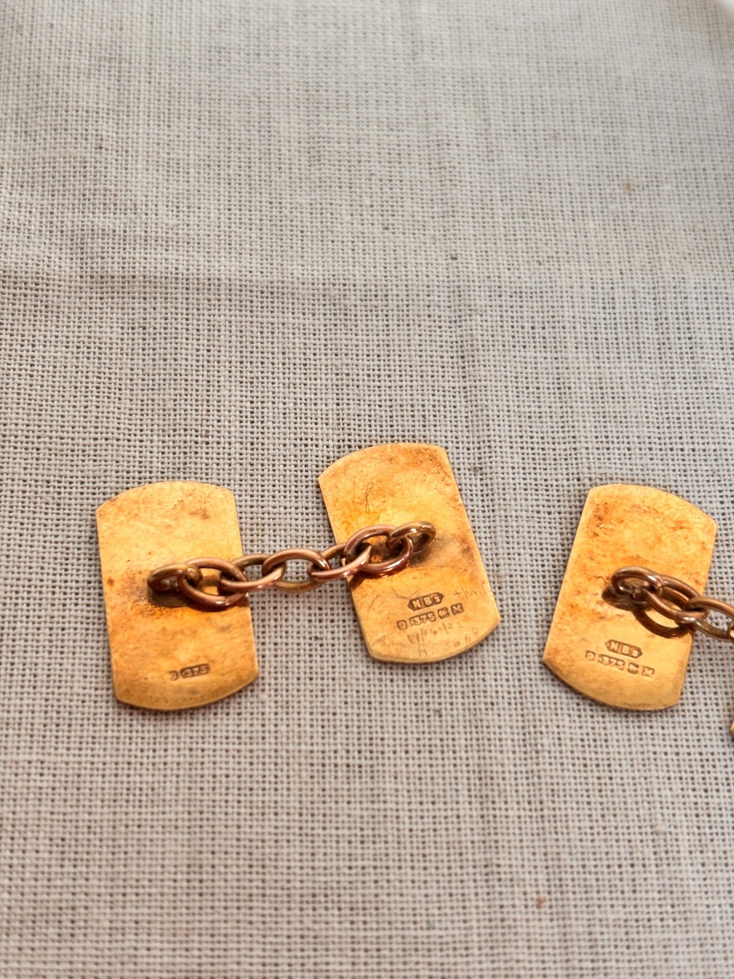 Vintage 9ct Gold Chain Cufflinks – Hallmarked - I'd Wear That