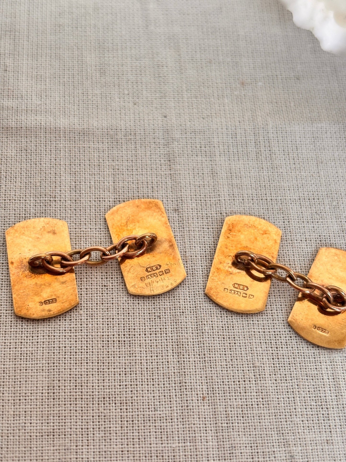Vintage 9ct Gold Chain Cufflinks – Hallmarked - I'd Wear That