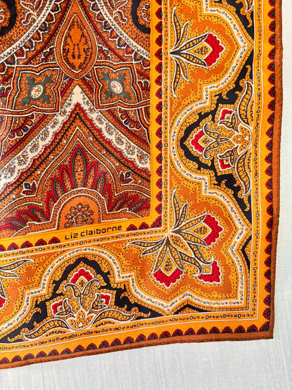 Vintage Liz Claiborne Silk Scarf – Paisley Print (80cm) - I'd Wear That