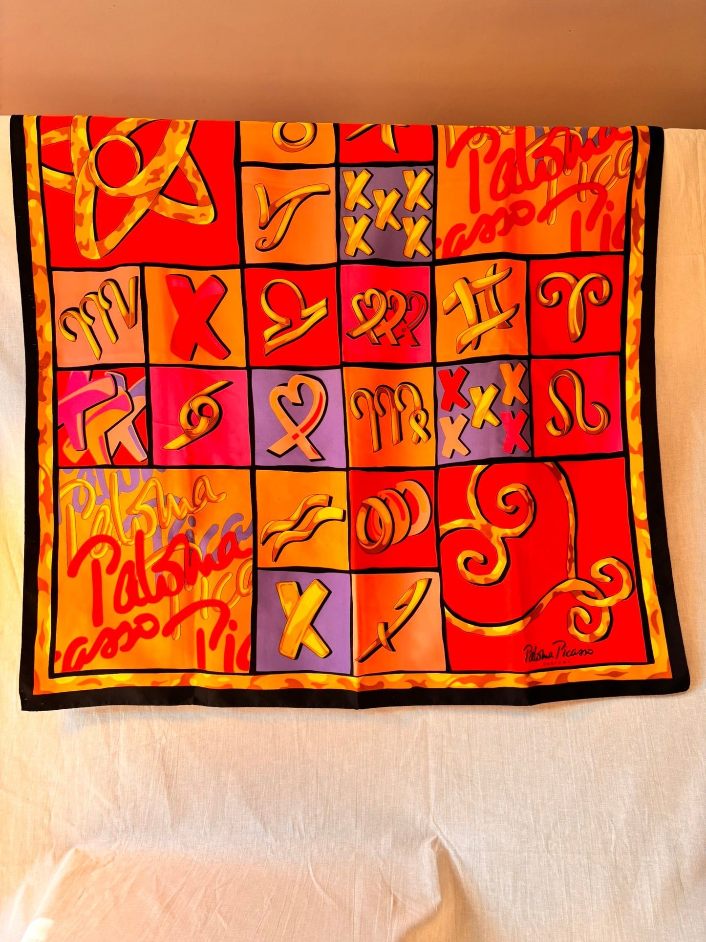 Vintage Paloma Picasso Zodiac Scarf – 90cm - I'd Wear That