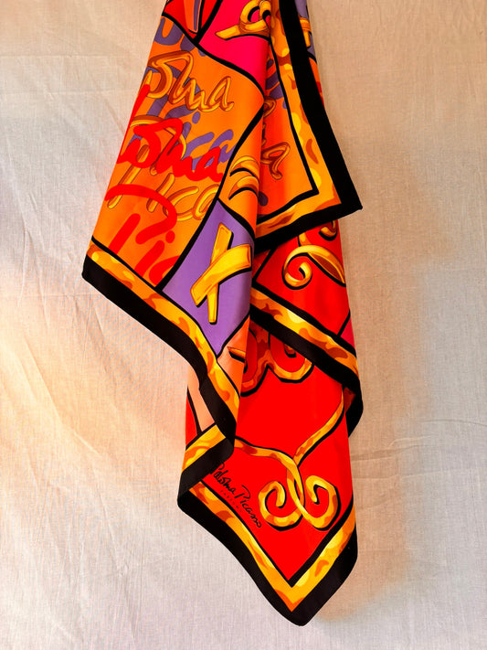 Vintage Paloma Picasso Zodiac Scarf – 90cm - I'd Wear That