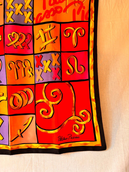 Vintage Paloma Picasso Zodiac Scarf – 90cm - I'd Wear That