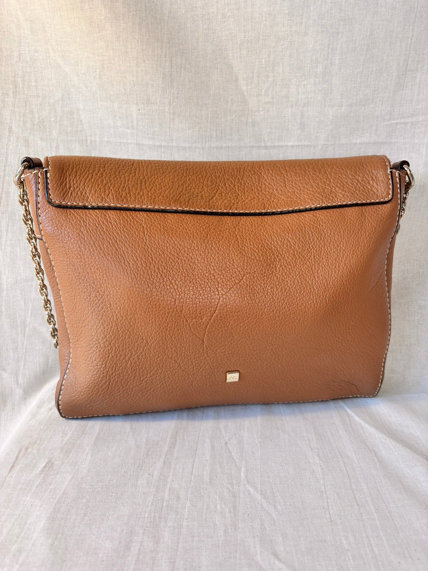 Vintage Purificación García Leather Shoulder Bag & Matching Wallet – Tan | Spanish Designer - I'd Wear That