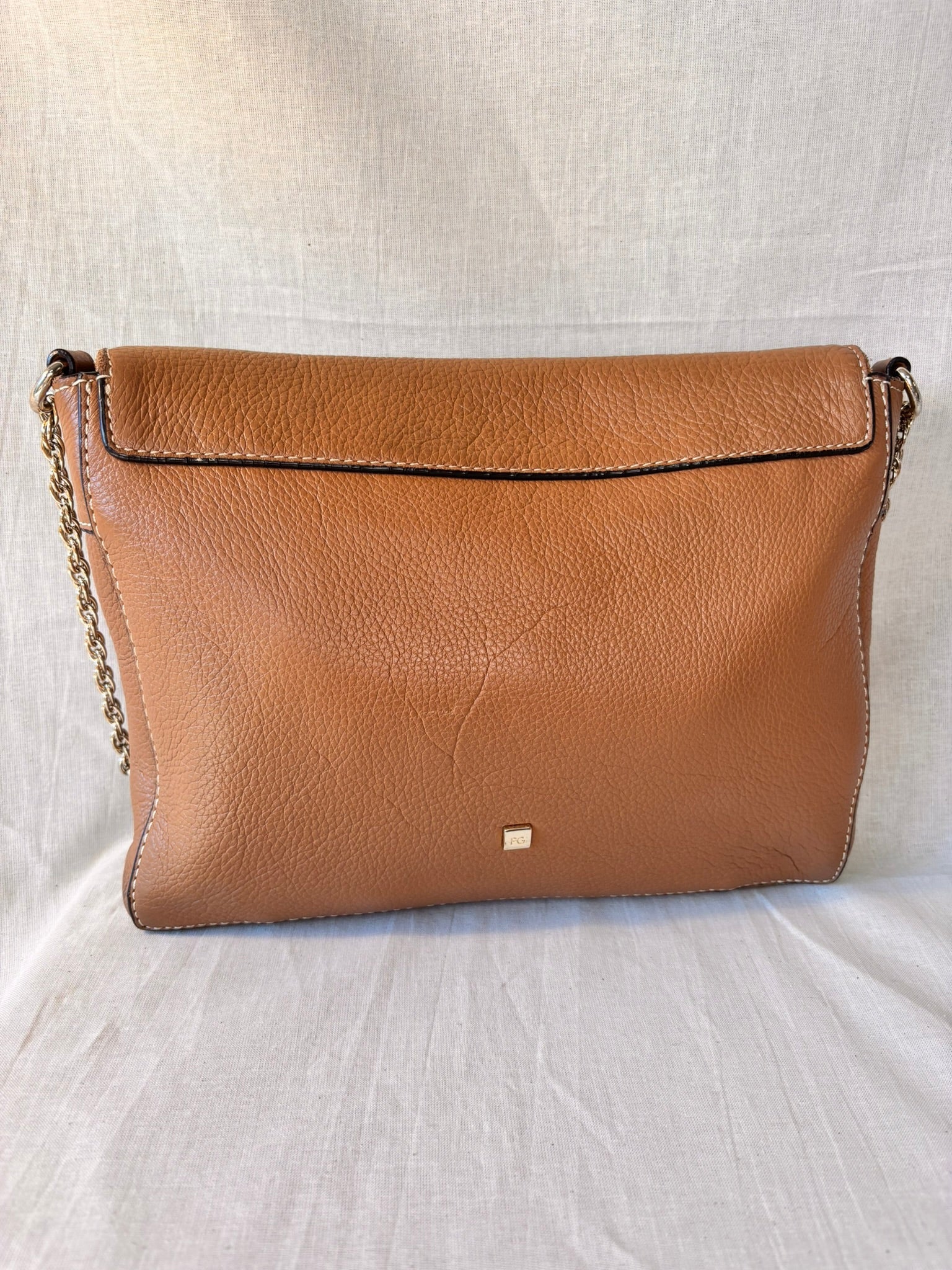 Vintage Purificación García Leather Shoulder Bag & Matching Wallet – Tan | Spanish Designer - I'd Wear That