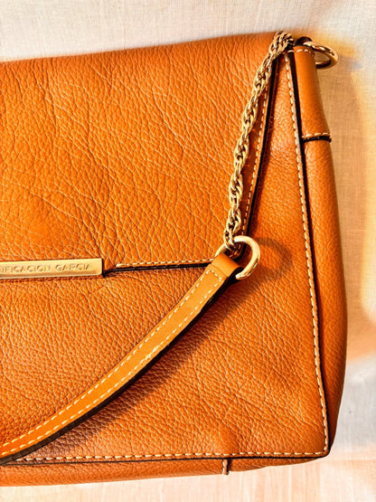 Vintage Purificación García Leather Shoulder Bag & Matching Wallet – Tan | Spanish Designer - I'd Wear That