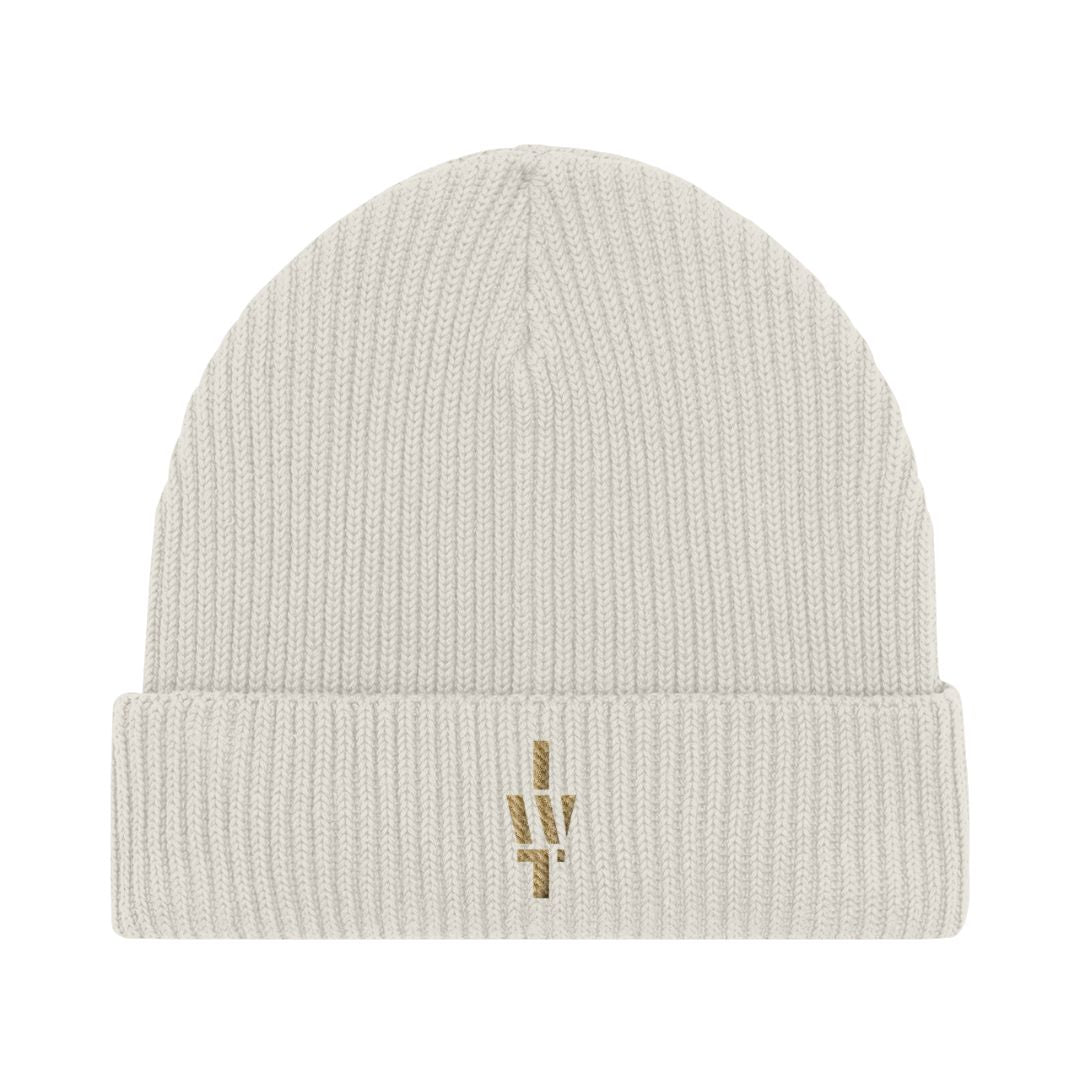 Natural Fisherman Beanie | Embroidered IWT Collection