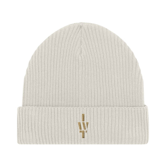 Natural Fisherman Beanie | Embroidered IWT Collection